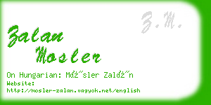 zalan mosler business card